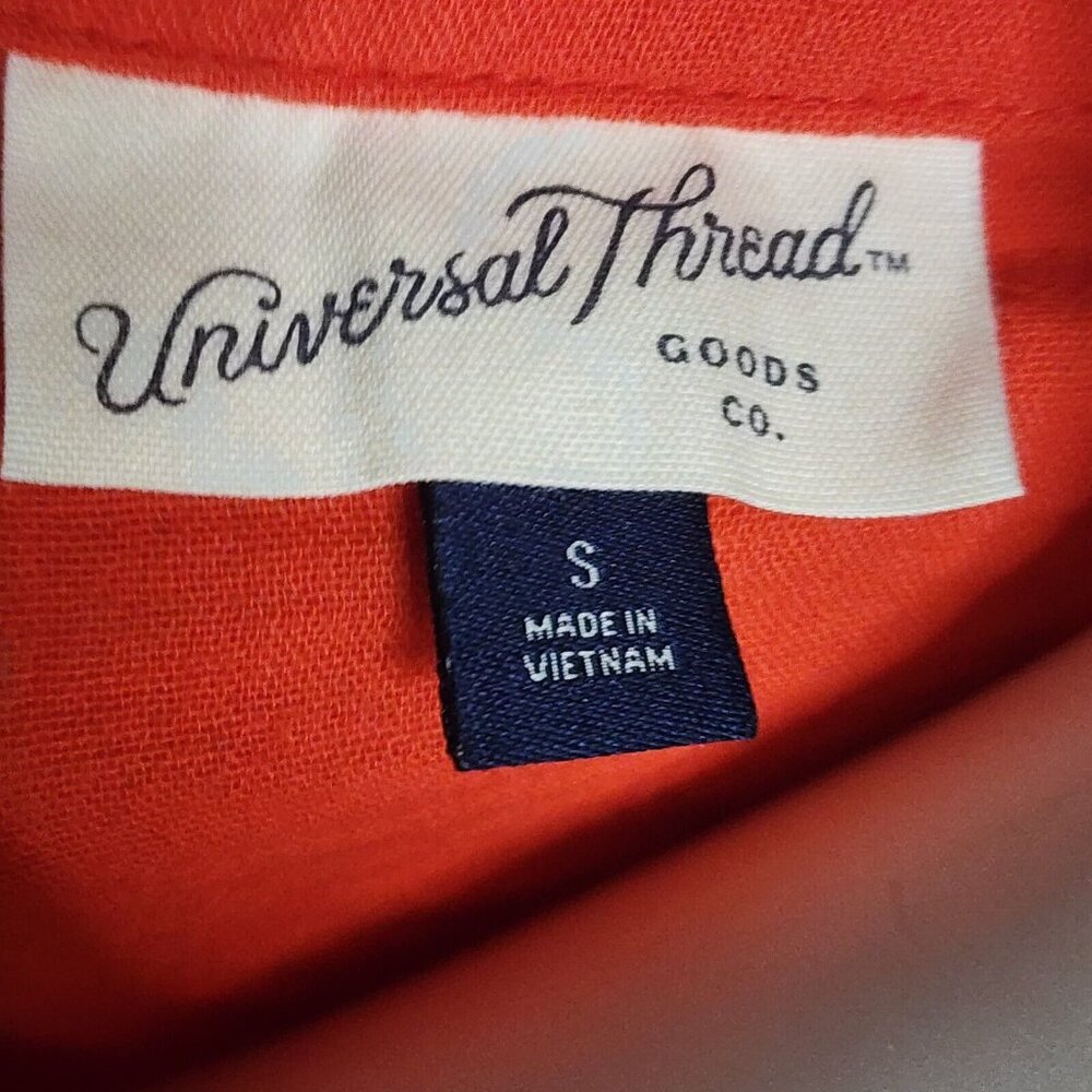 Universal Thread Solid All Orange Short Sleeve Pu… - image 5